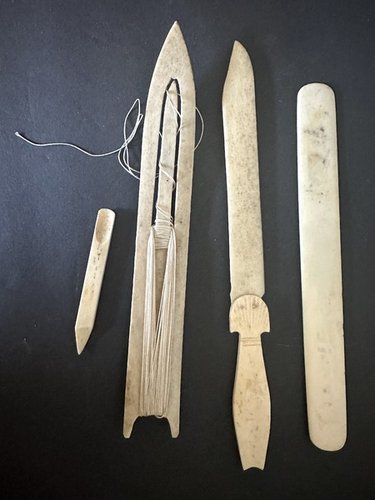 Native Inuit Made 19thC Bone Utility Tools