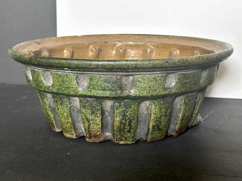 Great Colors 19th C Pottery Bundt Mold
