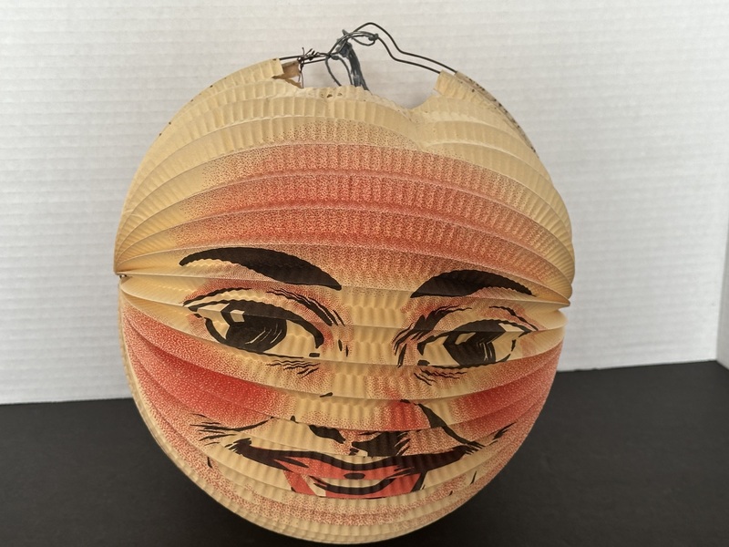 Vintage Folding Halloween Hanging Clown Face 1940s