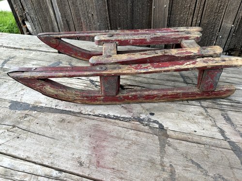 Vermont Syrup Sled in Great Paint C1840's to 1880s