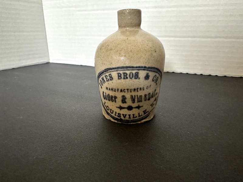 Mini KY Jones Bro Cider and Vinegar Stoneware Jug