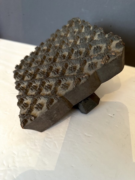 Early American Wallpaper or Textile Printing Block