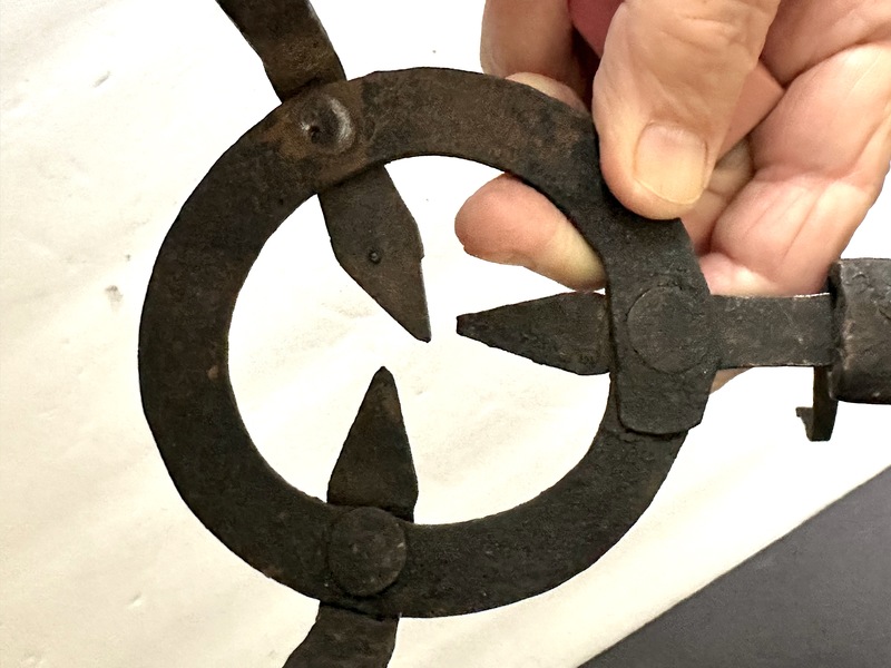 Colonial America Forged Iron Fireplace Trivet