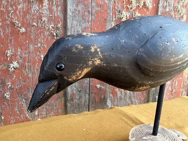 Signed Carved Painted Crow Decoy