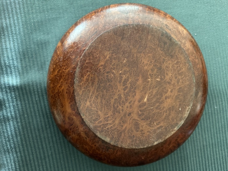 10 inch Beautiful Early Turned Walnut Burl Bowl NH