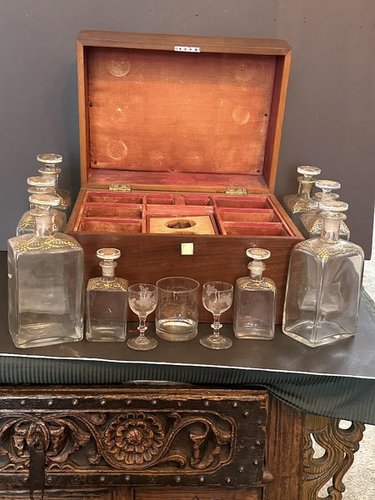18th C Marine Ship Captains Spirits Service Chest