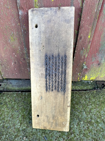 Primitive early 19th C Flax Comb or Hetchel