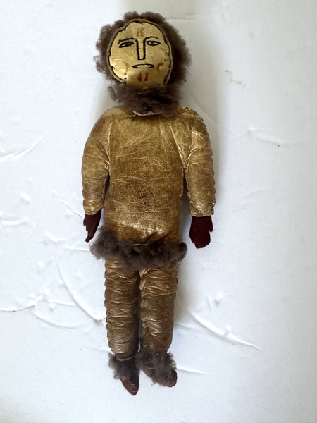 Early Inuit Native Made Leather Childs Doll