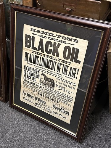 1880s Patent Medicine framed Poster for Horses