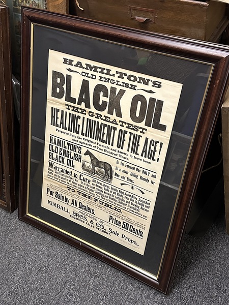 1880s Patent Medicine framed Poster for Horses