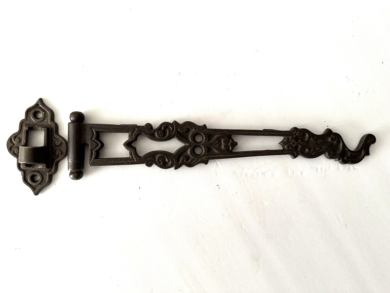 Two Piece Cast iron 1880s Lamp or Plant Hanger