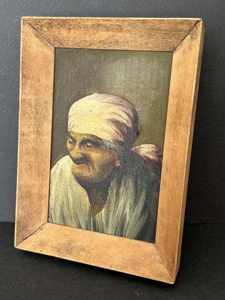 Small Oil on Board Painting of a Bolivian Woman