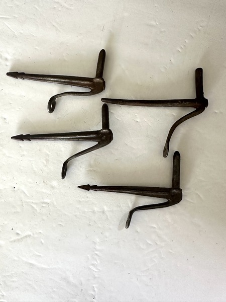 Antique Cast Iron House Shutter Dogs or Pintles