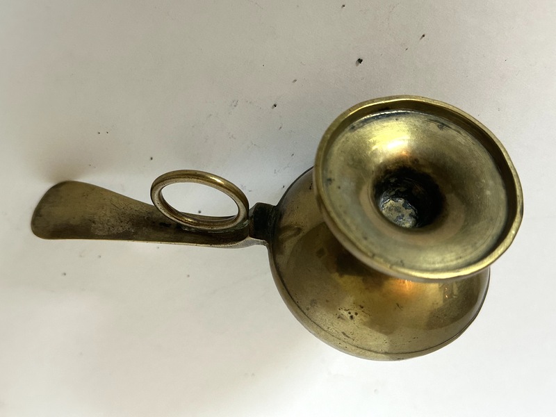 Early Miniature Whale Oil Chamberstick Maine