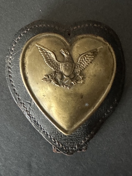 Heart Civil War Eagle W Brass Leather Martindale