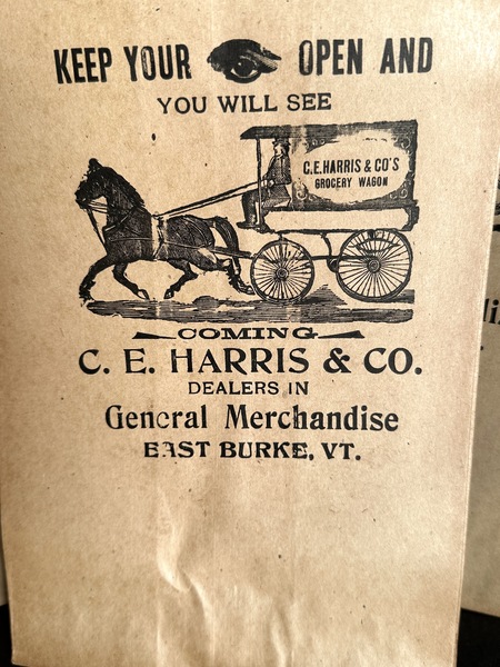 SIXTY 1880s Country Store Advertising Waxed Bags!