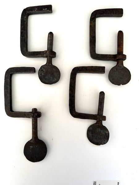 18thC Blacksmith Made Woodworker Adjustable Clamps