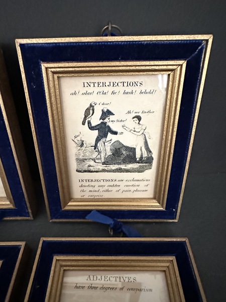 Six Framed Miniature 1826 Children's Engravings
