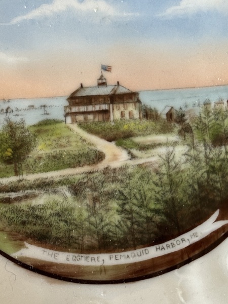 Penaquid Maine1890s Painted Plate Edgmere House