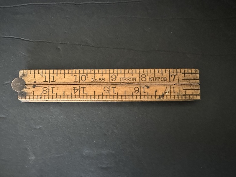 Vintage 24 inch Folding Ruler Upson Nut Co C1890s