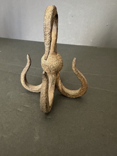 18th C Blacksmith Worked 4 Arm Iron Well hook