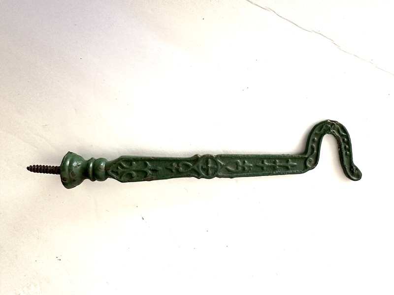 Antique 1880s Painted Cast Iron Plant Hanging Hook