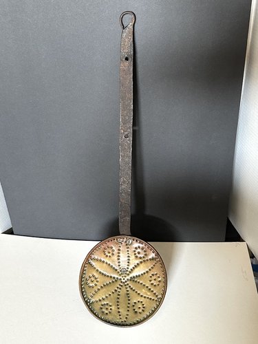 Colonial Brass & Iron Cooking Skimmer Stir Ladle