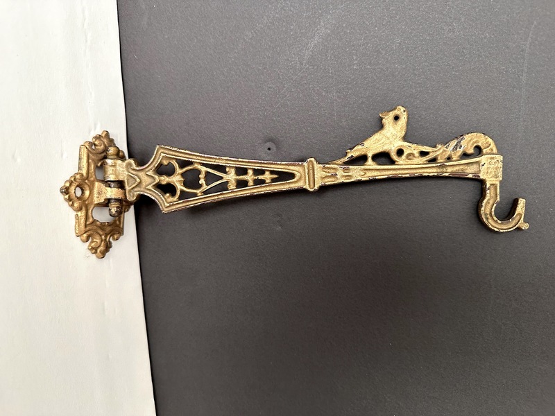 Rare Cast Iron Dove and Olive Branch Plant Hanger