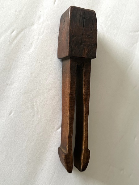 Large Unusual Design Shaker Clothes Pin in Walnut.