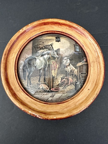 Equestrian 1850s 6 inch Potlid Country Quarters