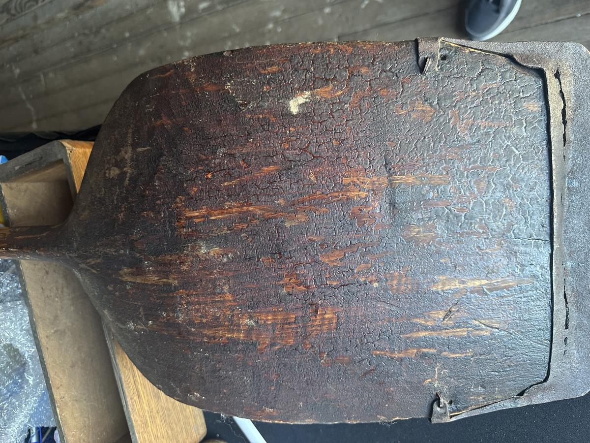 Primitive Carved One Piece Hickory Snow Shove Tool