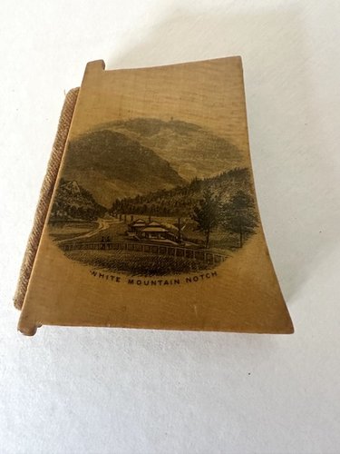 1880s White Mts Folding Wood Sewing Needle Case