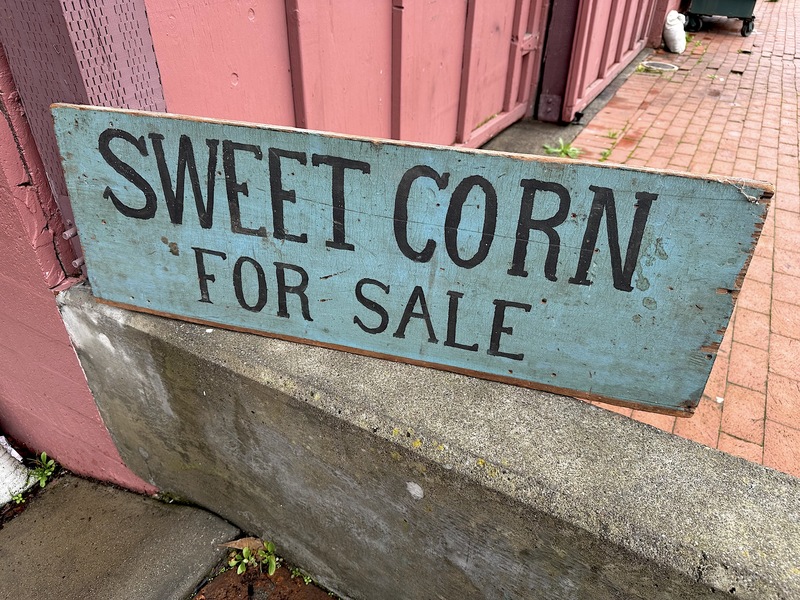 Vintage Sweet Corn Wood Sign Great Paint & Patina