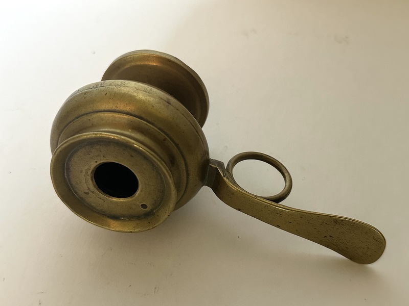 Early Miniature Whale Oil Chamberstick Maine