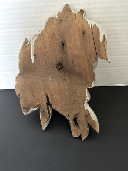 Old Paint 19th C Carved Walnut Fruit Cornucopia