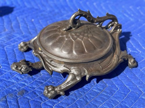 Rare Antique Bradley Hubbard Mechanical Spittoon