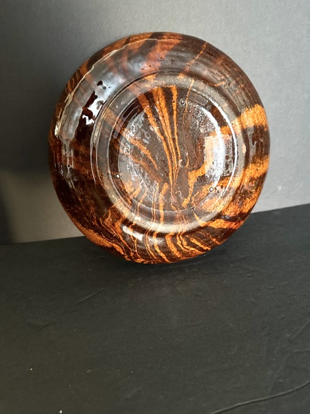 Rockingham Pottery Shell Pattern Ladies Spittoon