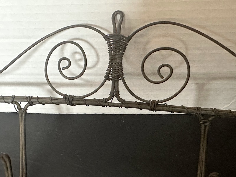 Vintage Folkart Handone Wirework Coat and Hatrack
