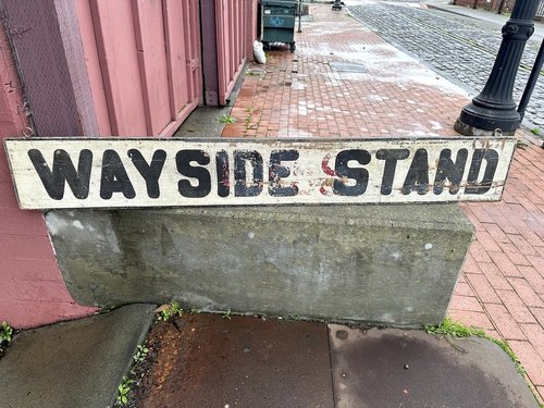 1910 Orchard Wayward Stand Wood Sign Great Paint