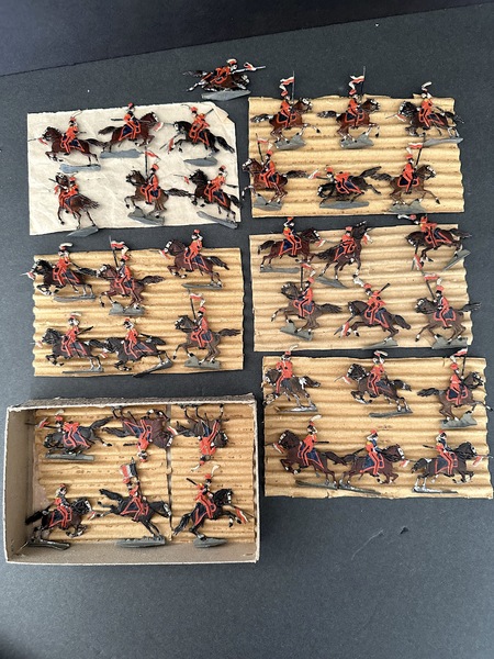 41 in The Box Vintage French lancers toy Soldiers