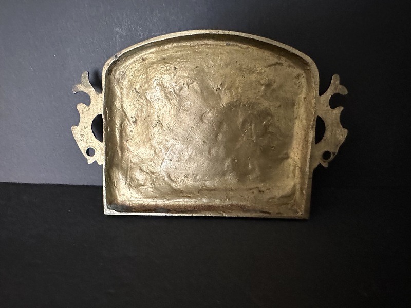 1852 S C Herring Brass Safe Plate Elaborate Relief
