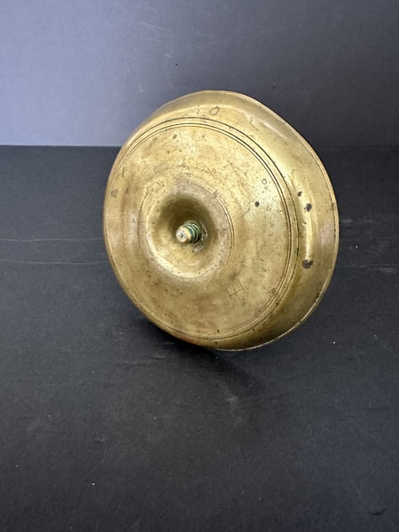 18th C American Brass Pushup Candlestick