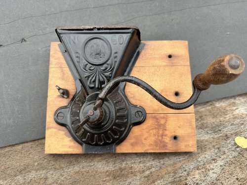 Old Charles Parker Wall Mount Coffee Mill W Eagle