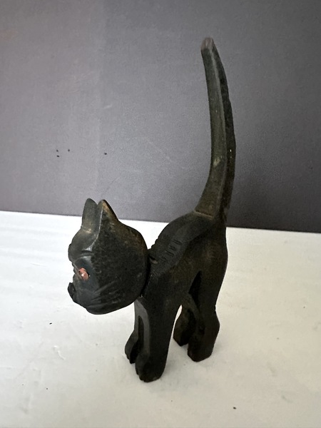 Vintage Wood Halloween Articulated Black Cat