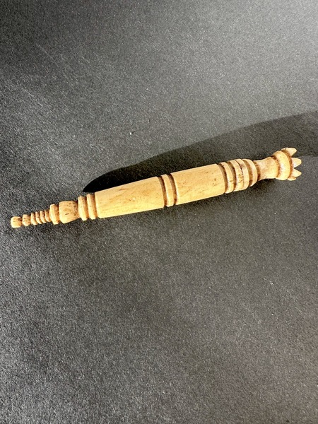 Antique Carved Bone Sailor Work Needle Case 19th C