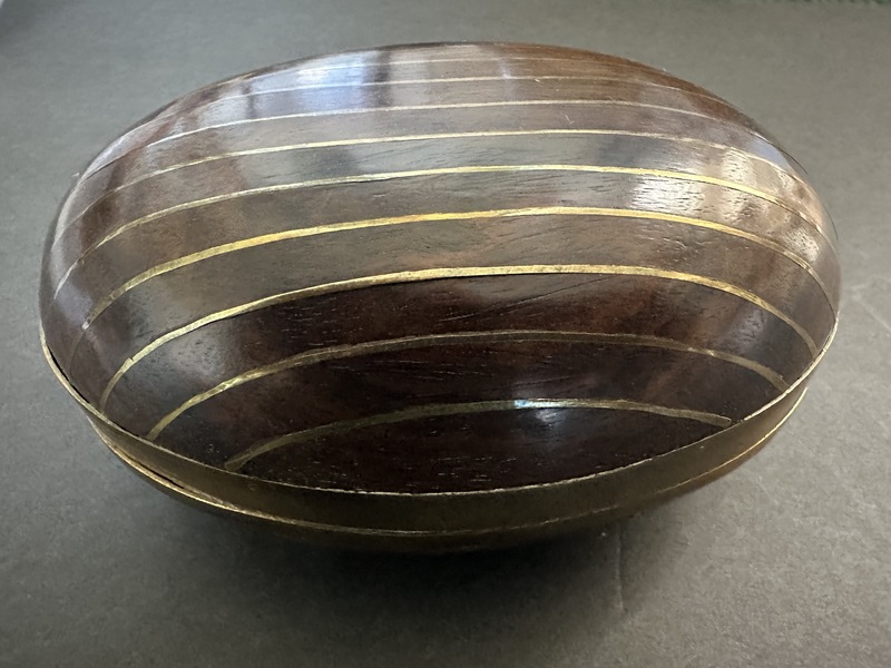 18th C Carved Cowrie Shell Ship Flying Childers