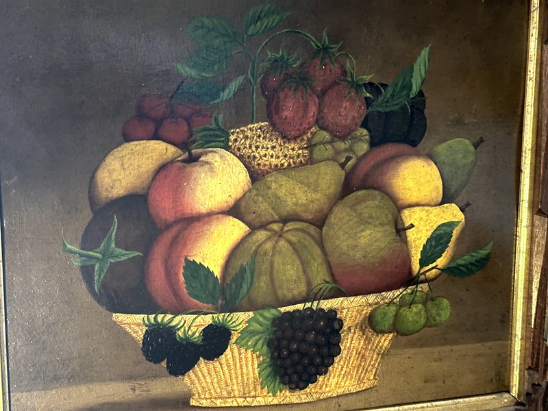 Period American Folkart Still life Oil Painting