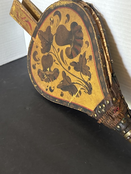 Fine 19th C US Paint Decorated Fireplace Bellows