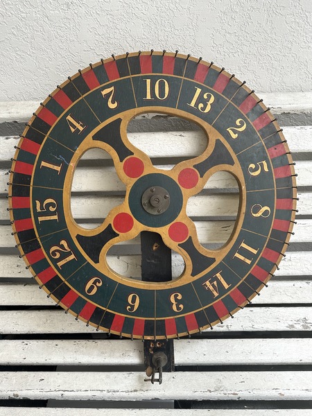 Vintage Carnival Gaming Wheel Great Cond and Paint
