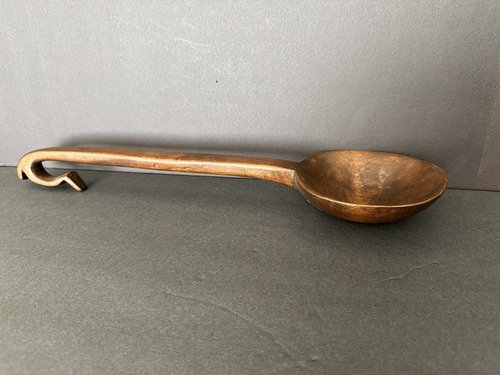 Long Early Wooden Decorated Ladle American Indian.